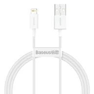 Kable USB - Baseus Superior kabel USB - Lightning 2,4A 1 m Biały (CALYS-A02) - miniaturka - grafika 1