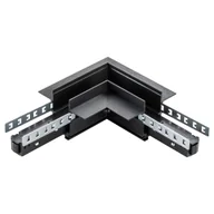 Oprawy, klosze i abażury - Łącznik L M-Line czarny poziomy podtynkowy 1F DPM - miniaturka - grafika 1