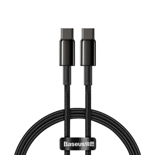 Baseus kabel USB Typ C - USB Typ C szybkie ładowanie Power Delivery Quick Charge 100 W 5 A 1 m czarny (CATWJ-01) - Kable USB - miniaturka - grafika 1