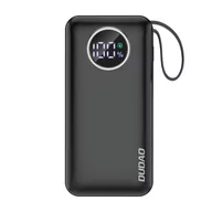 Powerbanki - Dudao K15sB powerbank 10000mAh 1xUSB-A / 1xUSB-C 22.5W z wbudowanym kablem 1xLightning / 1xUSB-C czarny - miniaturka - grafika 1