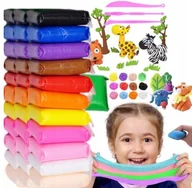 Masy plastyczne - 108 WORKÓW ZESTAW CIASTOLINA PIANKOLINA GLINA POLIMEROWA +27 SZPATUŁEK - miniaturka - grafika 1