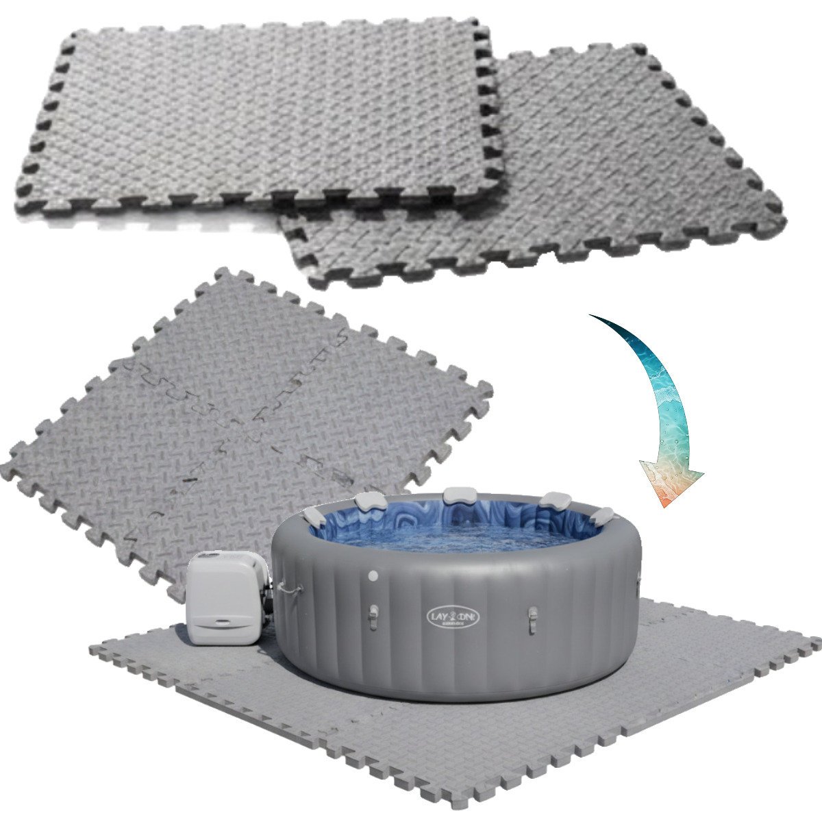 Bestway Podkład podłoże mata pod dmuchane spa lay-z-spa santorini 216cm