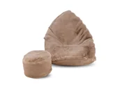 Pufy i podnóżki - Pufa sako XXXXL worek + gratis buny cappuccino - miniaturka - grafika 1