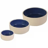 Akcesoria dla gryzoni - TRIXIE Miska ceramiczna kremowo / niebieska - miniaturka - grafika 1