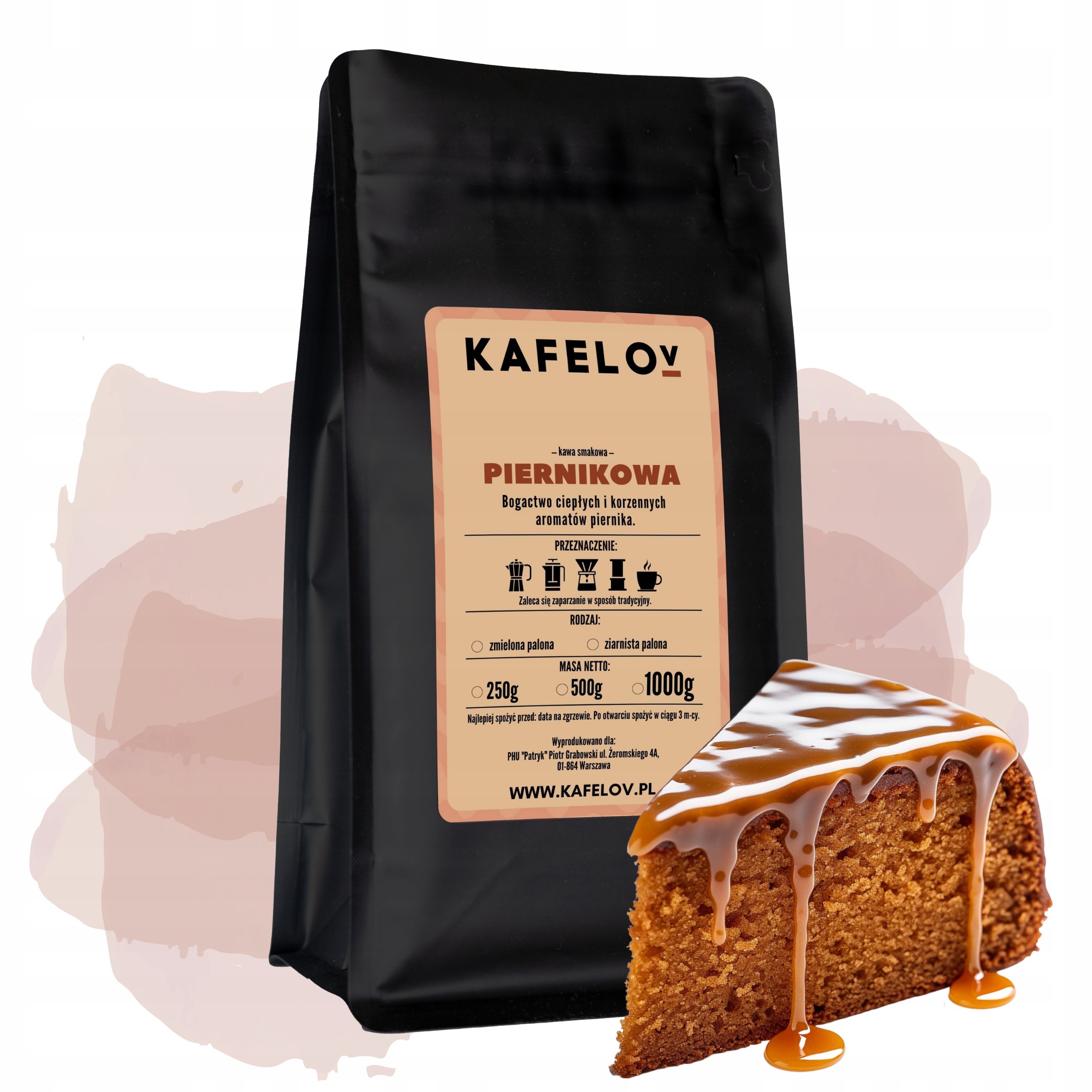 Kawa Kafelov smakowa Piernikowa 1000g mielona
