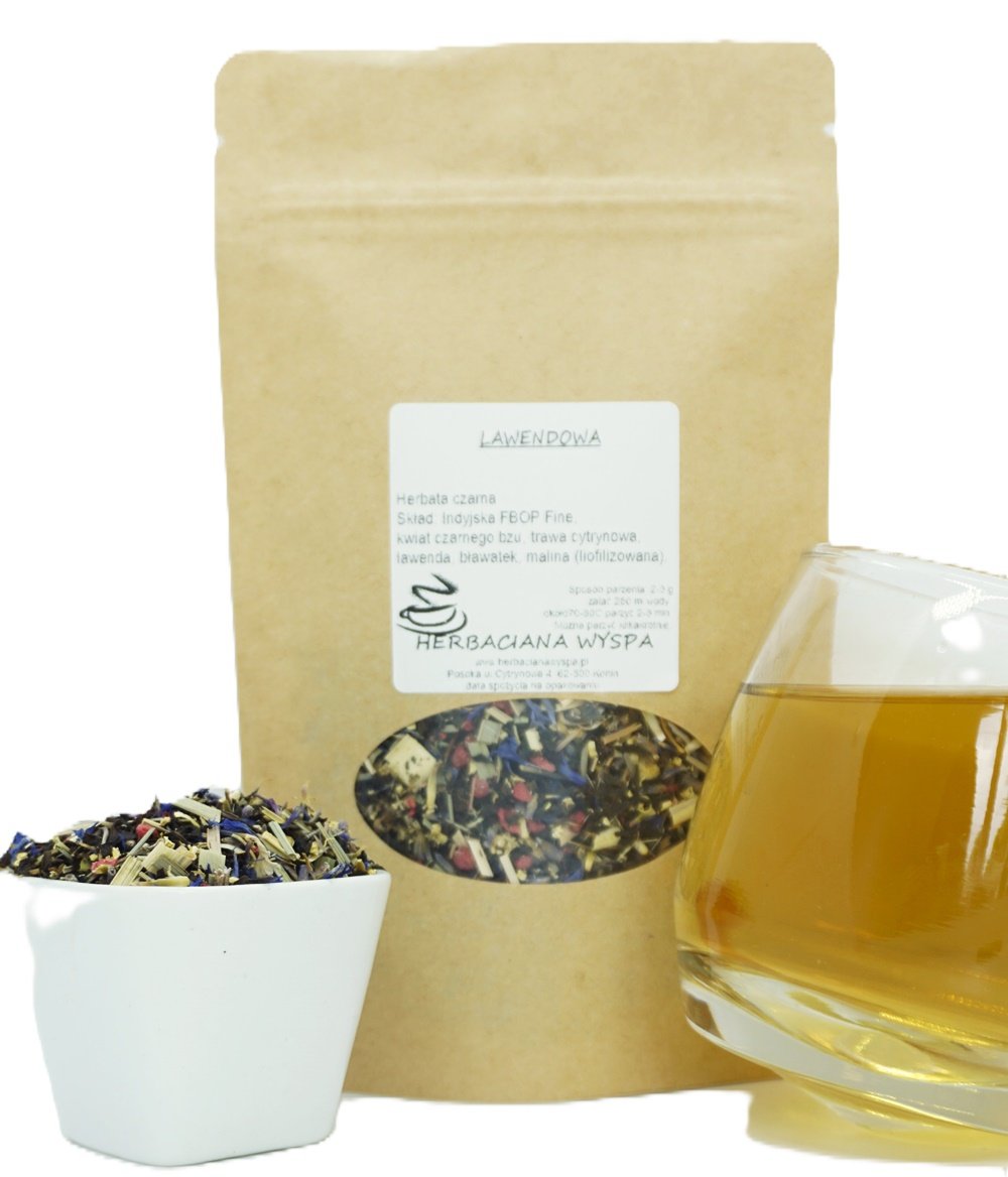 Lawendowa czarna herbata indyjska 1 kg gasi pragnienie i orzeźwia