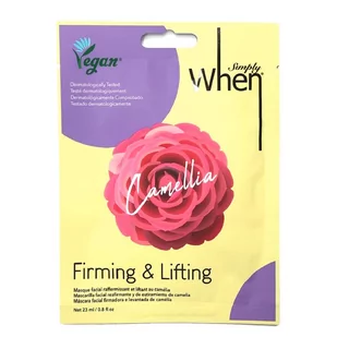 WHEN When Simply Maska na twarz w płacie ujędrniająco liftingująca Camellia 23ml - Maseczki do twarzy - miniaturka - grafika 1