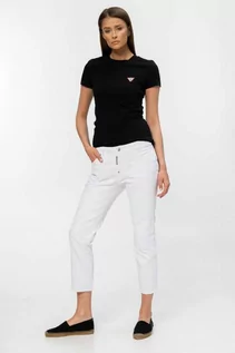 Spodnie damskie - DSQUARED2 "COOL GIRL CROPPED JEAN"- białe jeansy damskie - grafika 1