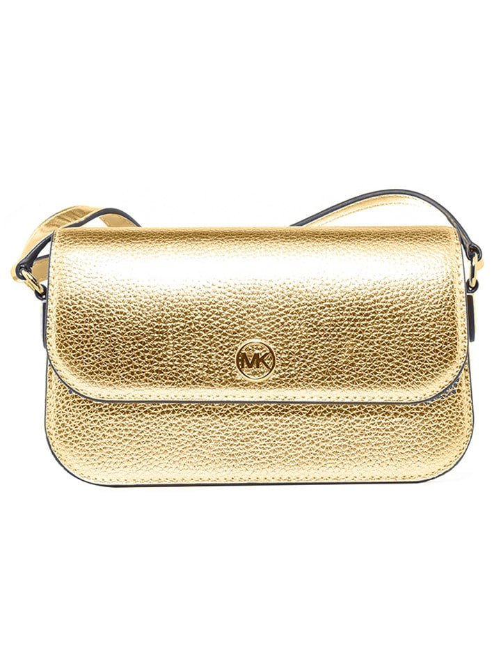 Michael Kors Skórzana torebka w kolorze złotym - 21 x 12 x 5 cm