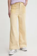Spodnie damskie - Billabong spodnie sztruksowe Since 73 kolor żółty proste high waist UBJNP00183 - miniaturka - grafika 1
