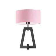 Lampy stojące - Lampka nocna LYSNE Clio, jasnoróżowa, popielata, E27, 47x30 cm - miniaturka - grafika 1