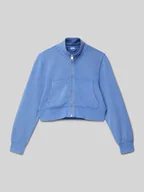 Swetry dla dziewczynek - Bluza rozpinana o pudełkowym kroju z mieszanką bawełny z efektem Garment Dye - miniaturka - grafika 1