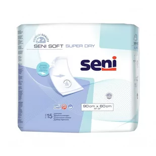 Seni Soft Podkłady higieniczne Seni Soft Super Dry 60x90cm 15szt. SE-091-SU15-003 - Higiena osób starszych i niepełnosprawnych - miniaturka - grafika 1