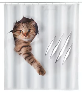 Wenko Zasłona prysznicowa CUTE CAT 23189100 - Zasłony prysznicowe - miniaturka - grafika 1