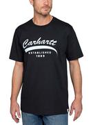 Koszulki sportowe męskie - Koszulka męska T-shirt Carhartt Heavyweight Graphic czarny - miniaturka - grafika 1