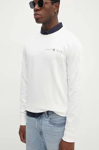 Gant bluza męska kolor beżowy gładka - Bluzy męskie - miniaturka - grafika 1