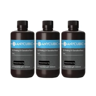 żywica do drukarek 3D, kompatybilna z 405 nm, rozpuszczalna w wodzie żywica ECO, zielona UV 3 KG - Filamenty i akcesoria do drukarek 3D - miniaturka - grafika 1