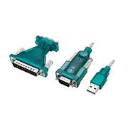 Kable komputerowe i do monitorów - LOGILINK UA0042B USB2.0 cable USB-A/M to DB9/M + DB25/M Win11 1.3m - miniaturka - grafika 1