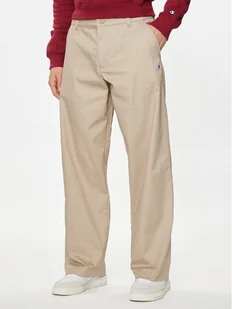 Champion Spodnie materiałowe 220013 Beżowy Wide Fit - Spodnie męskie - miniaturka - grafika 1