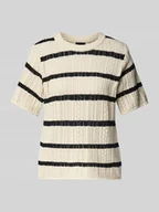 Koszulki i topy damskie - T-shirt o kroju regular fit z dzianiny z czystej bawełny - miniaturka - grafika 1