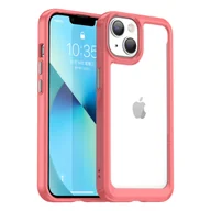 Etui i futerały do telefonów - Outer Space Case etui iPhone 14 sztywny pokrowiec z żelową ramką czerwony - miniaturka - grafika 1