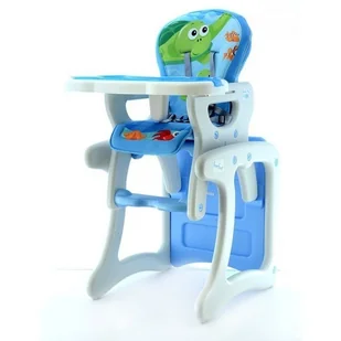 EUROBABY HB-GY02 KRZESEŁKO + STOLIK NIEBIESKI - Krzesełka do karmienia - miniaturka - grafika 1