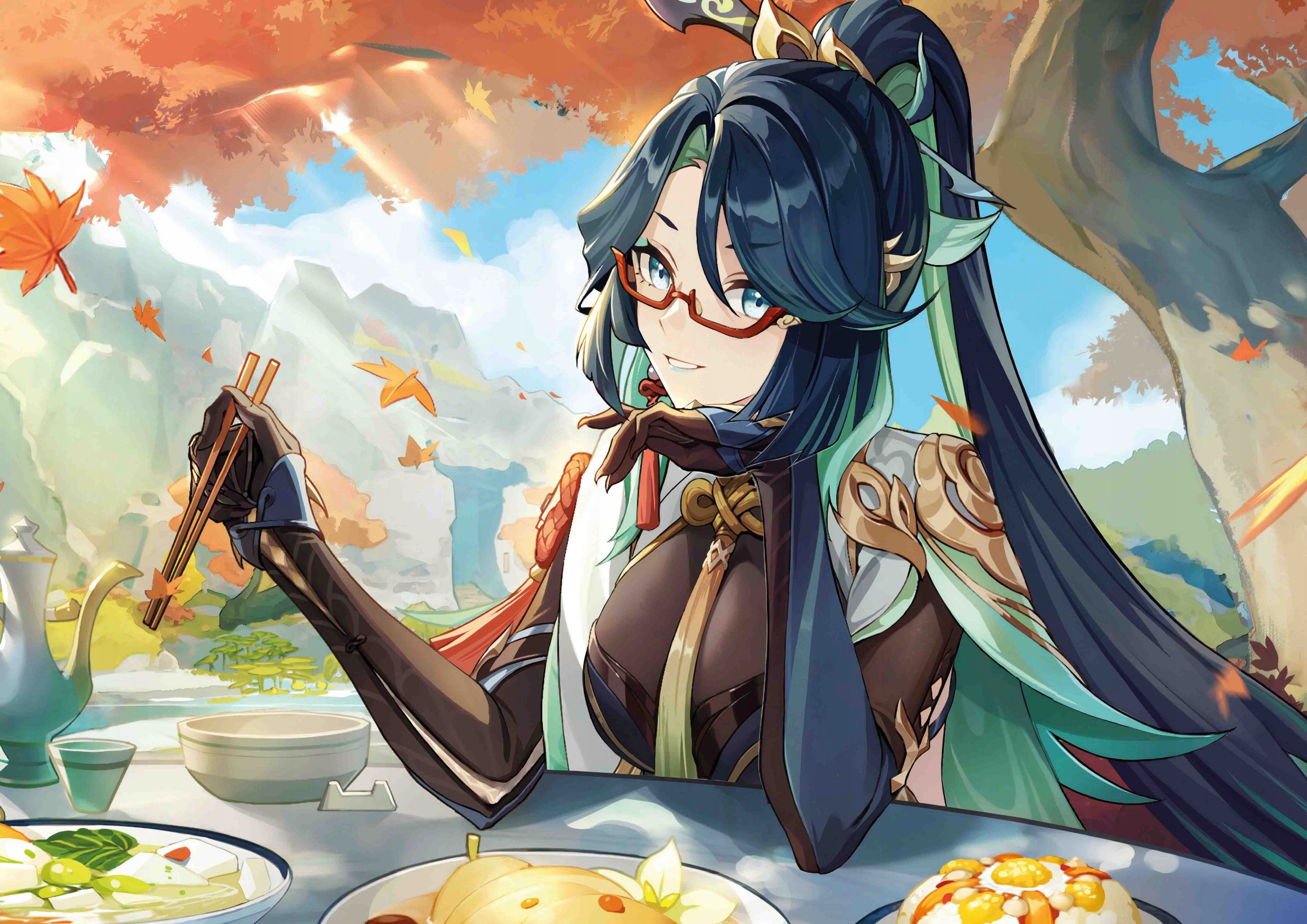 Plakat A3 Genshin Impact Anime Gra Xianyun Cloud Retainer
