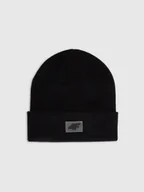 Czapki dla dzieci - 4F Czapka beanie dziecięca - czarna Uniwersalny - miniaturka - grafika 1