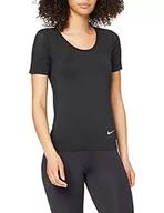 Koszulki i topy damskie - Nike Damska koszulka W NK INFINITE TOP SS, czarna/(odblaskowa srebrna), XS AT0578 - miniaturka - grafika 1