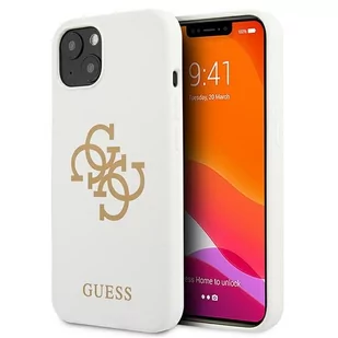 Guess GUHCP13SLS4GGWH iPhone 13 mini 5,4" biały/white hard case Silicone 4G Logo GUE001733-0 - Etui i futerały do telefonów - miniaturka - grafika 1