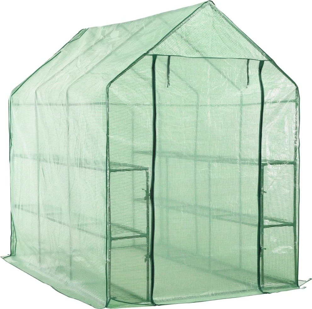 Szklarnia Walk-In Prolenta Premium z 12 półkami, stal 143 x 214 x 196 cm