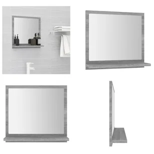 vidaXL Lustro łazienkowe szare Sonoma 40x10,5x37 cm Materiał drewnopochodny - Lustro - Lustro łazienkowe - Lustro łazienkowe - Lustro ścienne - Lustra - miniaturka - grafika 1