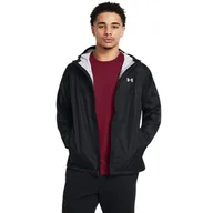 Kurtki męskie - Męska kurtka przeciwdeszczowa Under Armour Cloudstrike Jacket - czarna - miniaturka - grafika 1