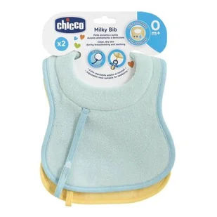 Chicco 086740 śliniaczki niebieski/żółty 2szt - Śliniaki i fartuszki - miniaturka - grafika 1