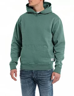 Replay Męska bluza z kapturem z kapturem, zielona (Green Essence 336), M, Green Essence 336, M - Bluzy męskie - miniaturka - grafika 1