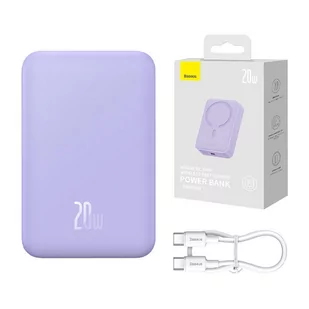 Powerbank Baseus Magnetic Mini 20000mAh 20W (fioletowy) - Powerbanki - miniaturka - grafika 1
