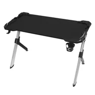 Biurka gamingowe - Bukkitbow - Biurko gamingowe z uchwytem na kubek i stojakiem na słuchawki - z oświetleniem RGB - 116,5x56,5x73 cm - miniaturka - grafika 1