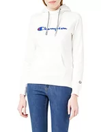 Bluzy damskie - Champion Damska bluza z kapturem Classic Logo, biały, S - miniaturka - grafika 1