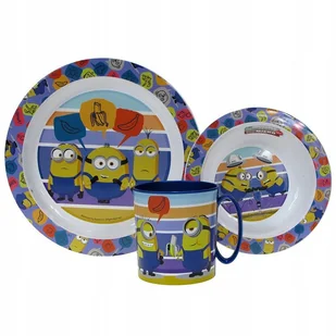 ZESTAW OBIADOWY do mikrofalówki: Minionki (22239) - Zestawy naczyń dla dzieci - miniaturka - grafika 1