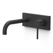 Baterie umywalkowe - Element naścienny do podtynkowego korpusu baterii umywalkowej Tres Study czarny mat 26230031NM - miniaturka - grafika 1