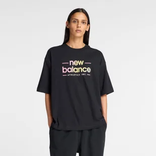 Koszulka damska New Balance WT53916BK czarna - Koszulki i topy damskie - miniaturka - grafika 1
