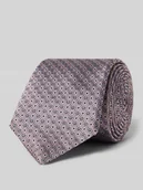 Krawaty i muchy męskie - Krawat z czystego jedwabiu z detalem z logo - miniaturka - grafika 1