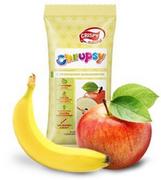 Owoce świeże i suszone - Crispy Natural Kostki jabłka z przecierem bananowym Crispy Natura - miniaturka - grafika 1