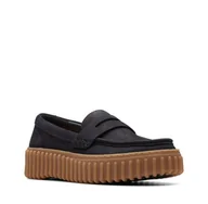 Półbuty damskie - Clarks Torhill Penny [Black Nubuck] - Rozmiar 40 - miniaturka - grafika 1