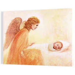 Obraz religijny na płótnie Anioł Stróż - Ikony i obrazy sakralne - miniaturka - grafika 1