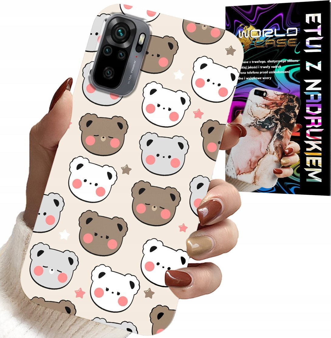 ETUI DO XIAOMI NOTE 10 / 10S - MIŚ MISIE WZORY DLA NAJMŁODSZYCH + SZKŁO