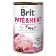 Suplementy i witaminy dla psów - Brit Paté &amp Meat for Puppy DLA SZCZENIĄT 400g NOWA FORMUŁA | DARMOWA DOSTAWA OD 99 ZŁ - miniaturka - grafika 1