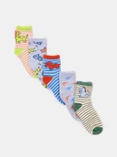 Skarpetki dla dzieci - Sinsay - Skarpetki z motywem dinozaurów 5 pack - wielobarwny - miniaturka - grafika 1