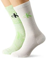Skarpetki męskie - Calvin Klein Men's Distorted Socks, Lime, One Size, Lime, jeden rozmiar - miniaturka - grafika 1