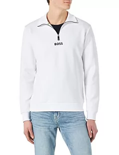 BOSS Męska bluza 1 dżersej, biały 100, XS - Bluzy męskie - miniaturka - grafika 1